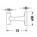 Крючок Duravit Starck T, чёрный матовый (0099294600) фото 3 Aquada.com.ua