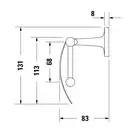 Бумагодержатель без крышки Duravit Starck T (цвет - чёрный матовый) (0099404600) фото 4 Aquada.com.ua
