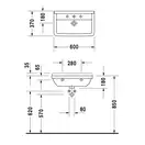 Раковина Duravit Starck 3 60х37 см (0301600000) фото 3 Aquada.com.ua