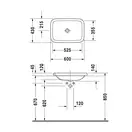 Раковина накладная на столешницу Duravit DuraStyle 60 х 43 см (0372600000) фото 2 Aquada.com.ua