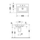 Раковина для мебели Duravit 2nd floor 60х43 см (0491600000) фото 2 Aquada.com.ua