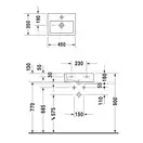 Раковина Duravit Vero 45х35 см (0704450027) фото 3 Aquada.com.ua