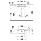 Маленькая (мини) раковина Duravit DuraStyle 50 х 22 см (0713500009) фото 2 Aquada.com.ua