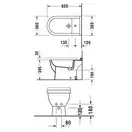 Биде напольное Duravit Starck3 65,5х36,5 см, цвет белый (удлиненное) (2234100000) фото 4 Aquada.com.ua