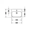 Раковина Duravit Happy D.2 60х46 см (шлифованная) (2315600000) фото 3 Aquada.com.ua