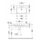 Раковина для мебели Duravit Happy D.2 60 х 50,5 см (шлифованный) (2318600027) фото 2 Aquada.com.ua