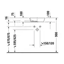 Раковина накладная на столешницу Duravit Cape Cod 40 х 36 см (2328400000) фото 3 Aquada.com.ua