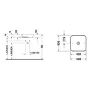 Раковина накладная на столешницу Duravit Cape Cod 43 х 43 см (2340430000) фото 2 Aquada.com.ua
