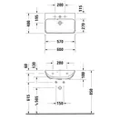 Раковина подвесная Duravit Vero Air 60х40 см (2343600000) фото 2 Aquada.com.ua