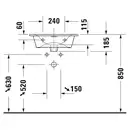 Раковина мебельная Duravit Viu 54 х 43 см (2344530000) фото 3 Aquada.com.ua