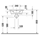 Раковина мебельная Duravit Viu 54 х 43 см (2344530000) фото 4 Aquada.com.ua