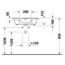 Раковина мебельная Duravit Viu 63 х 49 см (2344630000) фото 4 Aquada.com.ua