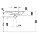 Раковина мебельная Duravit Viu 83 х 49 см (2344830000) фото 3 Aquada.com.ua