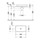 Раковина накладная на столешницу Duravit DuraSquare 60 х 34,5 см (2355600000) фото 5 Aquada.com.ua