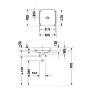 Раковина накладная на столешницу Duravit Happy D.2 Plus 40 х 40 см, белый глянцевый (2359400000) фото 3 Aquada.com.ua