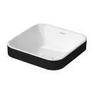 Раковина накладная на столешницу Duravit Happy D.2 Plus 40 х 40 см, белый/антрацит (2359406100) фото 1 Aquada.com.ua
