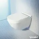 Унитаз подвесной Rimless (безободковый) Duravit Starck 3 с сиденьем Soft Close (45270900А1) фото 2 Aquada.com.ua