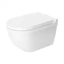 Унитаз подвесной Rimless (безободковый) Duravit Starck 3 с сиденьем Soft Close (45270900A1) фото 1 Aquada.com.ua