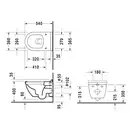 Унитаз подвесной Rimless (безободковый) Duravit Starck 3 с сиденьем Soft Close (45270900A1) фото 3 Aquada.com.ua