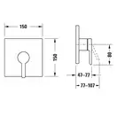 Смеситель для душа скрытого монтажа Duravit C.1 (цвет - чёрный матовый) (C14210009046) фото 2 Aquada.com.ua