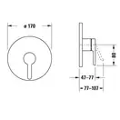 Смеситель для душа скрытого монтажа Duravit C.1 (цвет - чёрный матовый) (C14210010046) фото 2 Aquada.com.ua