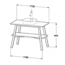 Консоль Duravit Cape Cod 57 х 112 х h82,5 см, дуб европейский (CC953207676) фото 2 Aquada.com.ua