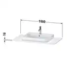 Консоль с 1 одним вырезом Duravit Happy D.2 Plus 100 х 55 см, графит суперматовый (HP031E08080) фото 2 Aquada.com.ua