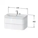 Тумба подвесная с раковиной c-shaped Duravit Happy D.2 Plus 97,5 х 49 см, каменно-серый шелковисто-матовый лак (HP4348E9292) фото 2 Aquada.com.ua