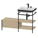 Раковина c-bonded с напольной металлической консолью Duravit Happy D.2 Plus 120 х 49 см (HP4745E7171) фото 1 Aquada.com.ua