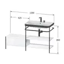 Раковина c-bonded с напольной металлической консолью Duravit Happy D.2 Plus 120 х 49 см (HP4745E7171) фото 2 Aquada.com.ua