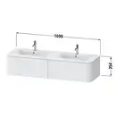 Тумбочка для подвесной консоли Duravit Happy D.2 Plus 160 х 55 см, графит суперматовый (HP4956B8080) фото 2 Aquada.com.ua