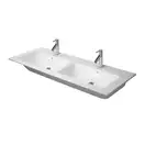 Комплект мебели тумба подвесная с двойной раковиной Duravit XSquare 128 х 47,8 см (XS407504040+2336130000) фото 2 Aquada.com.ua
