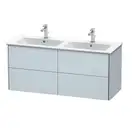 Комплект мебели тумба подвесная с двойной раковиной Duravit XSquare 128 х 47,8 см (XS417509797+2336130000) фото 1 Aquada.com.ua