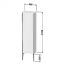 Шкафчик напольный Duravit XViu 40 x 24 х h157 см, доломитово-серый глянцевый лак (XV1315LB138) фото 2 Aquada.com.ua