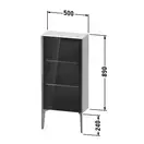 Шкафчик напольный со стеклянными дверцами Duravit XViu 50 x 24 х h113 см, чёрный глянцевый (XV1361LB140) фото 3 Aquada.com.ua