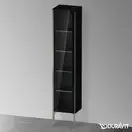 Шкафчик напольный со стеклянными дверцами Duravit XViu 40 x 36 х h201 см, чёрный глянцевый (XV1375LB140) фото 2 Aquada.com.ua
