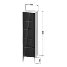 Шкафчик напольный со стеклянными дверцами Duravit XViu 50 x 36 х h201 см, белый глянцевый (XV1376LB122) фото 3 Aquada.com.ua