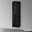Шкафчик напольный со стеклянными дверцами Duravit XViu 50 x 36 х h201 см, чёрный глянцевый (XV1376LB140) фото 2 Aquada.com.ua