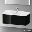 Тумба подвесная под раковину Duravit XViu 101 x 46,9 см, чёрный глянцевый (XV40170B140) фото 2 Aquada.com.ua