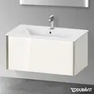 Тумба подвесная под раковину Duravit XViu 81 x 48 см, белый глянцевый (XV40260B122) фото 2 Aquada.com.ua