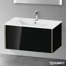 Тумба подвесная под раковину Duravit XViu 81 x 48 см, чёрный глянцевый (XV40260B140) фото 2 Aquada.com.ua