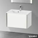 Тумба подвесная компакт, под раковину Duravit XViu 61 x 39 см, белый матовый (XV40780B118) фото 2 Aquada.com.ua