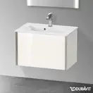 Тумба подвесная компакт, под раковину Duravit XViu 61 x 39 см, белый глянцевый (XV40780B122) фото 2 Aquada.com.ua