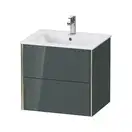 Тумба подвесная под раковину Duravit XViu 61 x 48 см, доломитово-серый глянцевый лак (XV41250B138) фото 1 Aquada.com.ua