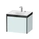 Тумба подвесная с раковиной c-bonded Duravit XViu 60 x 48 см, светло-голубой матовый (XV4609EB209P) фото 1 Aquada.com.ua