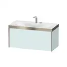 Тумба подвесная с раковиной c-bonded Duravit XViu 100 x 48 см, светло-голубой матовый (XV4611EB109P) фото 1 Aquada.com.ua