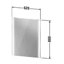 Зеркало с LED подсветкой Duravit XViu 62 х 4 х h80 см, версия "icon" (XV70410B2B2) фото 4 Aquada.com.ua