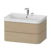 Тумба подвесная с раковиной c-shaped Duravit Happy D.2 Plus 77,5 х 49 см, дуб средиземноморский (HP4347E7171)