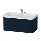 Тумба подвесная с раковиной c-shaped Duravit Happy D.2 Plus 97,5 х 49 см, тёмно синий шелковисто-матовый лак (HP4348E9898)