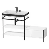 Раковина c-bonded с напольной металлической консолью Duravit Happy D.2 Plus 140 х 49 см (HP4752E2222)
